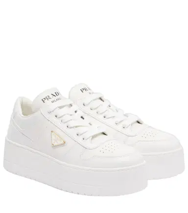 Prada Downtown Bold leather platform sneakers | Thumbnail 1 Prada Downtown Bold leather platform sneakers | Thumbnail 1