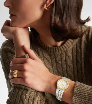 BVLGARI embellished 33mm 18kt gold and stainless steel watch | Thumbnail 6 BVLGARI embellished 33mm 18kt gold and stainless steel watch | Thumbnail 6