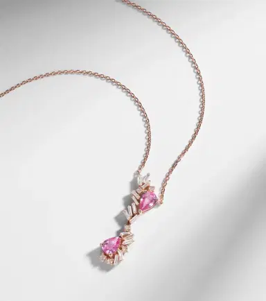 Suzanne Kalan One Of A Kind 18kt rose gold pendant necklace with sapphire and diamonds | Thumbnail 6 Suzanne Kalan One Of A Kind 18kt rose gold pendant necklace with sapphire and diamonds | Thumbnail 6