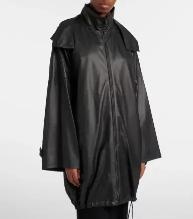 The Row Cassandre leather coat | Thumbnail 3 The Row Cassandre leather coat | Thumbnail 3