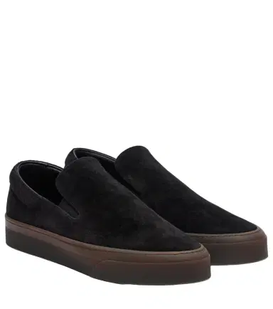 The Row MH suede slip-on shoes | Thumbnail 1 The Row MH suede slip-on shoes | Thumbnail 1