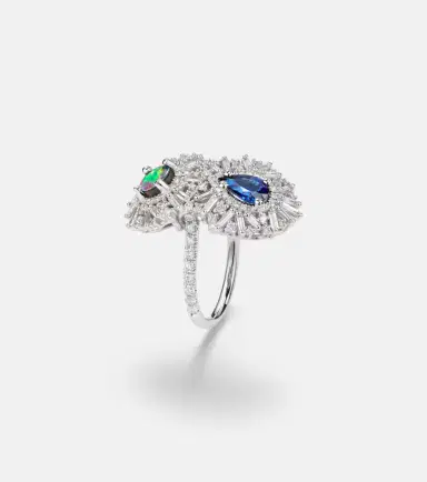 Suzanne Kalan 18kt white gold ring with gemstones | Thumbnail 4 Suzanne Kalan 18kt white gold ring with gemstones | Thumbnail 4