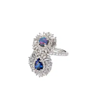 Suzanne Kalan 18kt white gold ring with gemstones | Thumbnail 1 Suzanne Kalan 18kt white gold ring with gemstones | Thumbnail 1