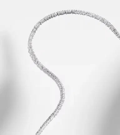 Suzanne Kalan Mini 18kt white gold tennis necklace with diamonds | Thumbnail 6 Suzanne Kalan Mini 18kt white gold tennis necklace with diamonds | Thumbnail 6