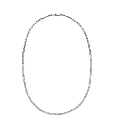 Suzanne Kalan Mini 18kt white gold tennis necklace with diamonds | Thumbnail 1 Suzanne Kalan Mini 18kt white gold tennis necklace with diamonds | Thumbnail 1