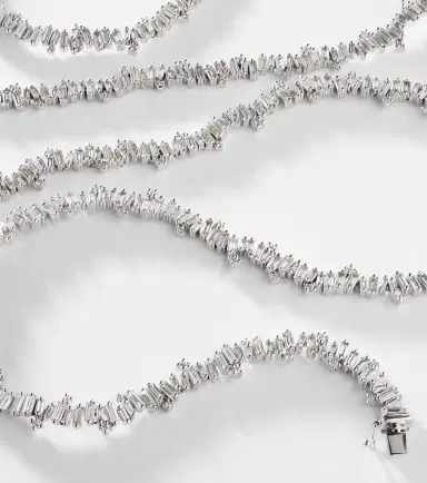 Suzanne Kalan Bold Burst 18kt white gold tennis necklace with diamonds | Thumbnail 6 Suzanne Kalan Bold Burst 18kt white gold tennis necklace with diamonds | Thumbnail 6
