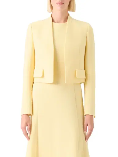 Akris Helena Wool Crepe Open-Front Short Jacket | Thumbnail 2 Akris Helena Wool Crepe Open-Front Short Jacket | Thumbnail 2