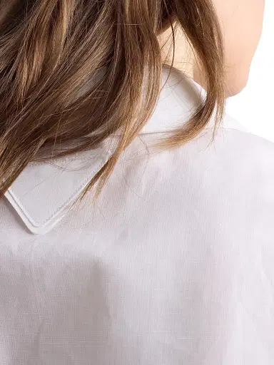 Prada Women's Short-Sleeved Linen Muslin Shirt - White | Thumbnail 6 Prada Women's Short-Sleeved Linen Muslin Shirt - White | Thumbnail 6