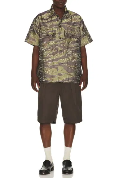 Beams Plus Mil-Sht Tiger Stripe Mesh Jacquard | Thumbnail 3 Beams Plus Mil-Sht Tiger Stripe Mesh Jacquard | Thumbnail 3