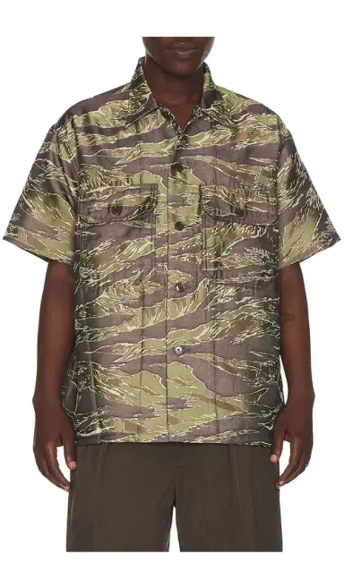 Beams Plus Mil-Sht Tiger Stripe Mesh Jacquard | Thumbnail 5 Beams Plus Mil-Sht Tiger Stripe Mesh Jacquard | Thumbnail 5
