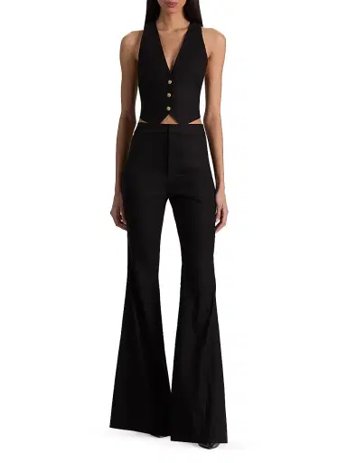 Alice + Olivia Women's Donna Crop Vest - Black - Size 14 | Thumbnail 2 Alice + Olivia Women's Donna Crop Vest - Black - Size 14 | Thumbnail 2