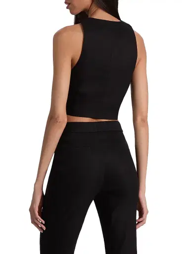 Alice + Olivia Women's Donna Crop Vest - Black - Size 14 | Thumbnail 5 Alice + Olivia Women's Donna Crop Vest - Black - Size 14 | Thumbnail 5