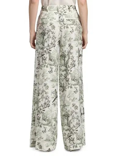 Alice + Olivia Women's Blaire Printed Linen-Blend Wide-Leg Pants - Daybreak - Size 10 | Thumbnail 5 Alice + Olivia Women's Blaire Printed Linen-Blend Wide-Leg Pants - Daybreak - Size 10 | Thumbnail 5