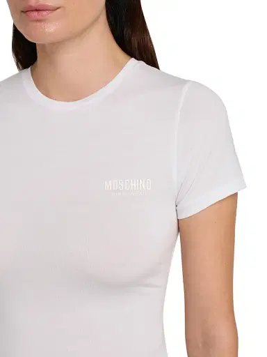 MOSCHINO Women's 2-Pack Logo Cotton-Blend T-Shirt Set - Multi Black | Thumbnail 7 MOSCHINO Women's 2-Pack Logo Cotton-Blend T-Shirt Set - Multi Black | Thumbnail 7