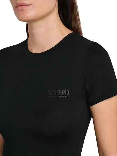 MOSCHINO Women's 2-Pack Logo Cotton-Blend T-Shirt Set - Multi Black | Thumbnail 8 MOSCHINO Women's 2-Pack Logo Cotton-Blend T-Shirt Set - Multi Black | Thumbnail 8