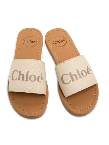 Chloé Baby Girl's, Little Girl's & Girl's Logo Canvas Sandals - Offwhite 10 (Toddler) | Thumbnail 3 Chloé Baby Girl's, Little Girl's & Girl's Logo Canvas Sandals - Offwhite 10 (Toddler) | Thumbnail 3