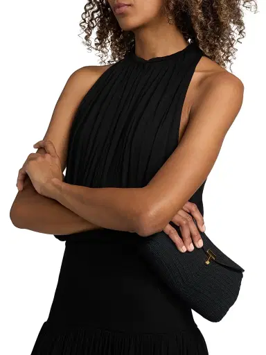 Toteme Women's T-Lock Mini Rope Clutch - Black | Thumbnail 2 Toteme Women's T-Lock Mini Rope Clutch - Black | Thumbnail 2