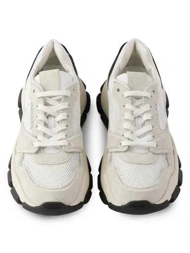 Prada Women's Mesh Fabric and Suede Sneakers | Thumbnail 4 Prada Women's Mesh Fabric and Suede Sneakers | Thumbnail 4