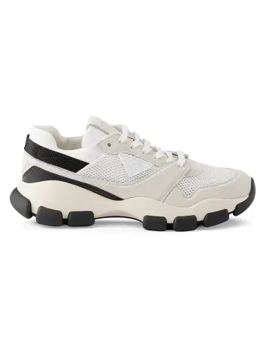 Prada Women's Mesh Fabric and Suede Sneakers | Thumbnail 1 Prada Women's Mesh Fabric and Suede Sneakers | Thumbnail 1