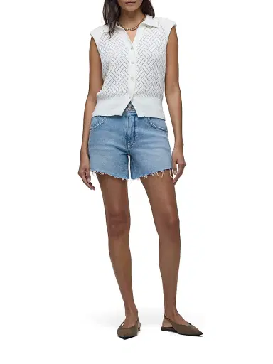 Hudson Jeans Women's Devon Raw-Edge Boyfriend Denim Shorts - Rush | Thumbnail 2 Hudson Jeans Women's Devon Raw-Edge Boyfriend Denim Shorts - Rush | Thumbnail 2