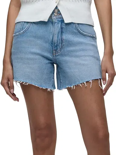 Hudson Jeans Women's Devon Raw-Edge Boyfriend Denim Shorts - Rush | Thumbnail 4 Hudson Jeans Women's Devon Raw-Edge Boyfriend Denim Shorts - Rush | Thumbnail 4