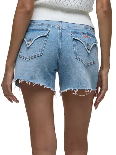 Hudson Jeans Women's Devon Raw-Edge Boyfriend Denim Shorts - Rush | Thumbnail 6 Hudson Jeans Women's Devon Raw-Edge Boyfriend Denim Shorts - Rush | Thumbnail 6