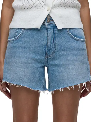 Hudson Jeans Women's Devon Raw-Edge Boyfriend Denim Shorts - Rush | Thumbnail 7 Hudson Jeans Women's Devon Raw-Edge Boyfriend Denim Shorts - Rush | Thumbnail 7
