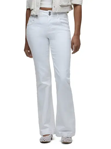 Hudson Jeans Women's Dana High-Rise Flared Jeans - White | Thumbnail 4 Hudson Jeans Women's Dana High-Rise Flared Jeans - White | Thumbnail 4