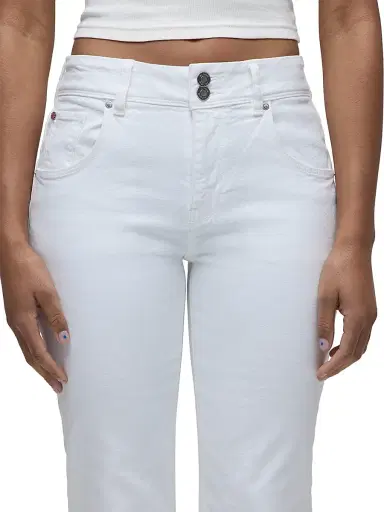 Hudson Jeans Women's Dana High-Rise Flared Jeans - White | Thumbnail 7 Hudson Jeans Women's Dana High-Rise Flared Jeans - White | Thumbnail 7