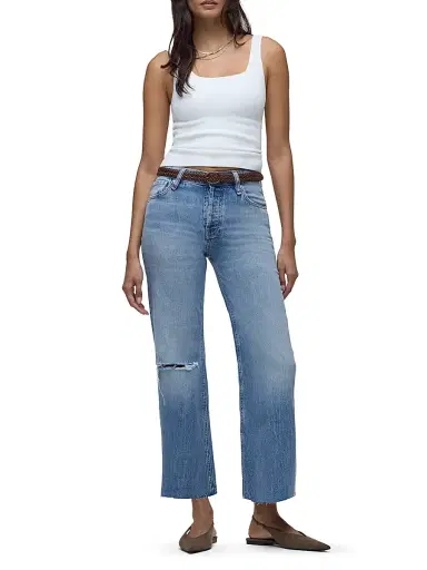 Hudson Jeans Women's Rosie Distressed High-Rise Wide-Leg Jeans - My Way | Thumbnail 2 Hudson Jeans Women's Rosie Distressed High-Rise Wide-Leg Jeans - My Way | Thumbnail 2