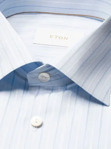 Eton Men's Elevated Striped Cotton Contemporary-Fit Shirt - Blue - Size 18.5 | Thumbnail 2 Eton Men's Elevated Striped Cotton Contemporary-Fit Shirt - Blue - Size 18.5 | Thumbnail 2