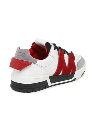 MOSCHINO Men's M Low-Top Sneakers - White Grey - Size 13 | Thumbnail 3 MOSCHINO Men's M Low-Top Sneakers - White Grey - Size 13 | Thumbnail 3