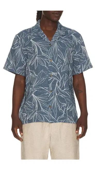 Marine Layer Jacquard Linen Resort Shirt | Thumbnail 1 Marine Layer Jacquard Linen Resort Shirt | Thumbnail 1