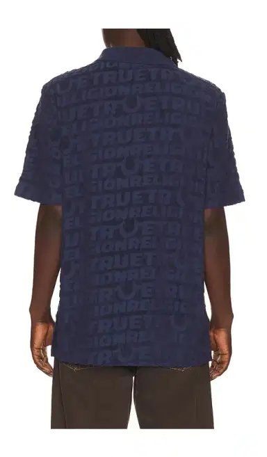 True Religion Logo Terry Knit Zip Polo | Thumbnail 2 True Religion Logo Terry Knit Zip Polo | Thumbnail 2