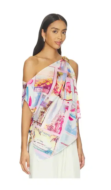 L'AGENCE Driselle Scarf Top | Thumbnail 2 L'AGENCE Driselle Scarf Top | Thumbnail 2
