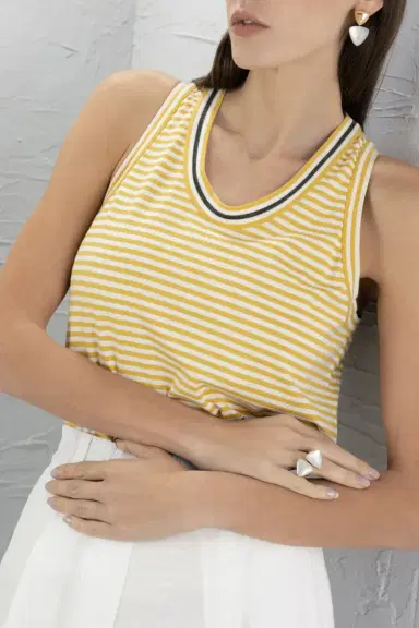 Brunello Cucinelli Sparkling Stripe Tank Top | Thumbnail 3 Brunello Cucinelli Sparkling Stripe Tank Top | Thumbnail 3