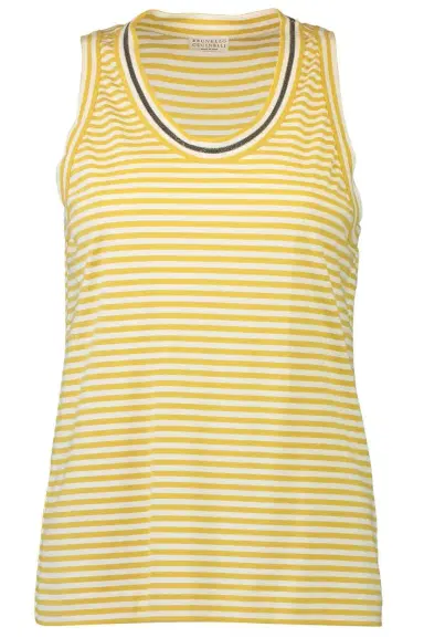 Brunello Cucinelli Sparkling Stripe Tank Top | Thumbnail 1 Brunello Cucinelli Sparkling Stripe Tank Top | Thumbnail 1