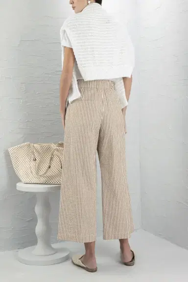 Brunello Cucinelli Stripe Elastic Waist Pant | Thumbnail 4 Brunello Cucinelli Stripe Elastic Waist Pant | Thumbnail 4