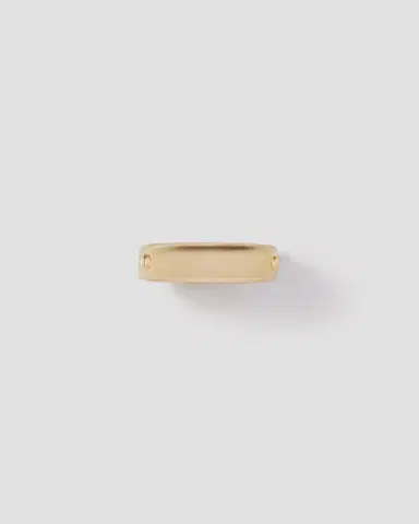 Jennifer Fisher Personalized Skinny Family Gothic Ring with 2 White Diamonds in 18K Yellow Gold | Thumbnail 2 Jennifer Fisher Personalized Skinny Family Gothic Ring with 2 White Diamonds in 18K Yellow Gold | Thumbnail 2