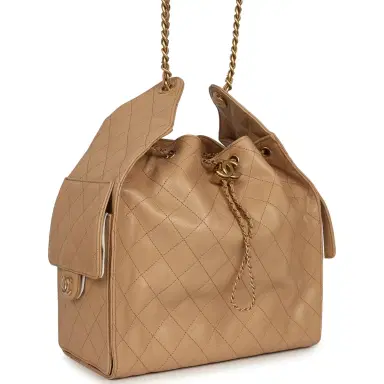Chanel Chanel Medium 25 Hobo Bag Beige Caviar Antique Gold Hardware | Thumbnail 2 Chanel Chanel Medium 25 Hobo Bag Beige Caviar Antique Gold Hardware | Thumbnail 2
