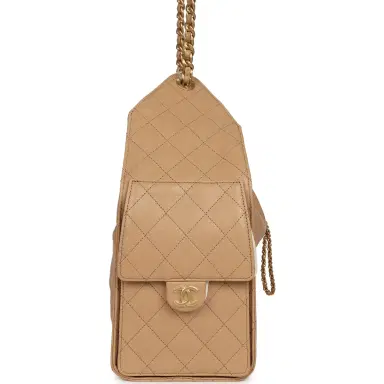Chanel Chanel Medium 25 Hobo Bag Beige Caviar Antique Gold Hardware | Thumbnail 3 Chanel Chanel Medium 25 Hobo Bag Beige Caviar Antique Gold Hardware | Thumbnail 3