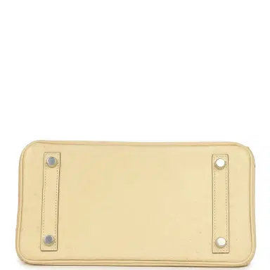 HERMÈS Hermes Birkin 25 Vanille Ostrich Palladium Hardware | Thumbnail 6 HERMÈS Hermes Birkin 25 Vanille Ostrich Palladium Hardware | Thumbnail 6