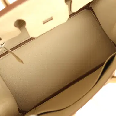 HERMÈS Hermes Birkin 25 Vanille Ostrich Palladium Hardware | Thumbnail 8 HERMÈS Hermes Birkin 25 Vanille Ostrich Palladium Hardware | Thumbnail 8