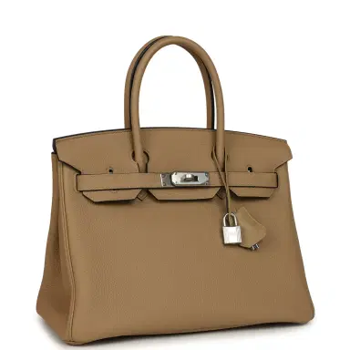 HERMÈS Hermes Birkin 30 Poussiere Togo Palladium Hardware | Thumbnail 2 HERMÈS Hermes Birkin 30 Poussiere Togo Palladium Hardware | Thumbnail 2