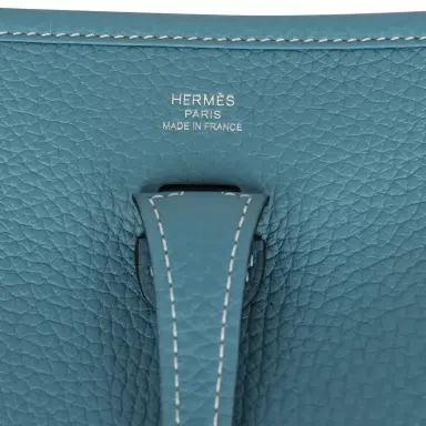 HERMÈS Hermes Evelyne 23 Blue Jean Clemence Palladium Hardware | Thumbnail 7 HERMÈS Hermes Evelyne 23 Blue Jean Clemence Palladium Hardware | Thumbnail 7