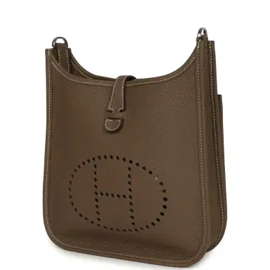 HERMÈS Hermes Evelyne 23 Etoupe Clemence Palladium Hardware | Thumbnail 5 HERMÈS Hermes Evelyne 23 Etoupe Clemence Palladium Hardware | Thumbnail 5