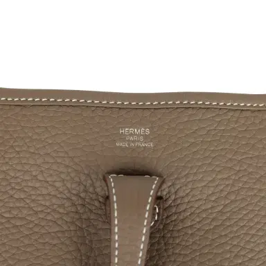 HERMÈS Hermes Evelyne 23 Etoupe Clemence Palladium Hardware | Thumbnail 7 HERMÈS Hermes Evelyne 23 Etoupe Clemence Palladium Hardware | Thumbnail 7