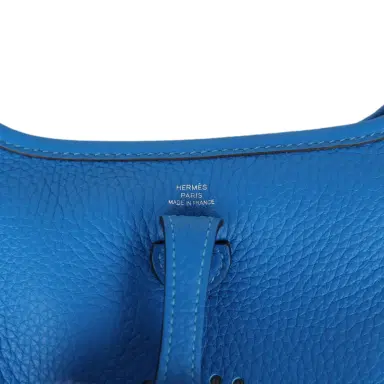 HERMÈS Hermes Evelyne TPM New Bleu Hydra Clemence Palladium Hardware | Thumbnail 7 HERMÈS Hermes Evelyne TPM New Bleu Hydra Clemence Palladium Hardware | Thumbnail 7