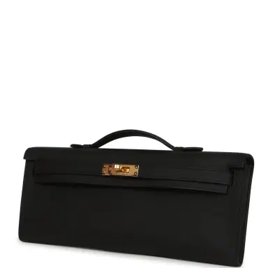 HERMÈS Hermes Kelly Cut Black Swift Gold Hardware | Thumbnail 6 HERMÈS Hermes Kelly Cut Black Swift Gold Hardware | Thumbnail 6