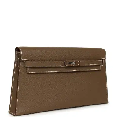HERMÈS Hermes Kelly Elan Etoupe Madame Palladium Hardware | Thumbnail 2 HERMÈS Hermes Kelly Elan Etoupe Madame Palladium Hardware | Thumbnail 2